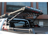 Защитная дуга "Dakar" для Toyota HiLux (Revo) с багажником в кузов пикапа, цвет черный (габаритные фонари в к-т не входят), изображение 3